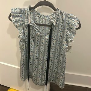 Zara Blue floral top